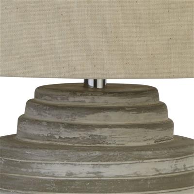 Liana Table Lamp - Grey Cement & Grey Shade