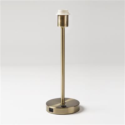 Olympia Table USB, E27, Antique Brass