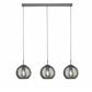 Balls 3Lt Bar Pendant - Chrome Metal & Smoked Glass