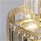 Lux & Belle 19LT Stairwell -Satin Brass Metal&Clear Crystal