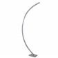 Colton LED Curved Floor Lamp - Satin Silver & Opal