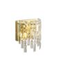 Lux & Belle 3LT Wall Light-Satin Brass Metal & Clear Crystal