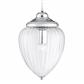 Moscow Pendant  - Chrome Metal & Ribbed Glass