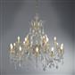 Marie Therese 18Lt Chandelier - 
Polished Brass & Crystal