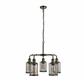 Pipes  5Lt Pendant - Antique Brass Metal & Seeded Glass