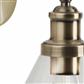 Pyramid Wall Light - Antique Brass & Glass Shades