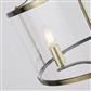 Lux & Belle 3Lt Pendant - Antique Brass Metal & Clear Glass