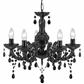 Marie Therese 8Lt Ceiling Pendant - Black Glass & Acrylic