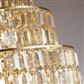 Empire 13Lt Chandelier - Satin Brass Metal & Champagne Glass