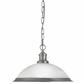 Bistro Ceiling Pendant - Satin Silver & Marble Glass