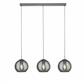 Balls 3Lt Bar Ceiling Pendant - Chrome & Smoked Glass
