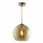 Balls Ceiling Pendant - Antique Brass & Amber Glass