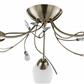 Gardenia 3Lt Flush Ceiling Light - Antique Brass & Glass