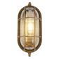 Bulkhead Oval Outdoor Light - Solid Brass & Ribbed Glass