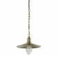 Fisherman 1t Pendant- Antique Brass & Seeded Glass