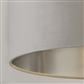 Drum Shade - Light Grey Velvet with Silver Inner Dia.38cm