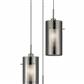 Duo 2 3Lt Multi-Drop Pendant - Smoked Glass & Frosted Inner