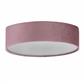 Drum 2 2Lt Flush Ceiling Light - Pink Velvet Shade