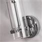 Scope Bathroom Wall Light- Chrome Metal & Clear Etched Glass