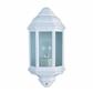 Maine  Outdoor Wall Light - White Metal & Clear Glass