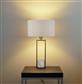 Claire Table Lamp - Gold Metal, White Marble & White Fabric