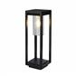Atlanta 450mm Outdoor Post - Black Metal With Clear Diffuser