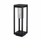 Atlanta 450mm Outdoor Post - Black Metal With Clear Diffuser