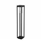 Atlanta 900mm Outdoor Post - Black Metal With Clear Diffuser