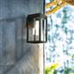 Atlanta Outdoor Wall Light - Black Metal With Clear Diffuser