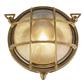 Bulkhead Round Outdoor Light - Solid Brass & Ribbed Glass