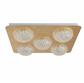 Celestia 5Lt LED Flush Ceiling Light - Gold Leaf & Acrylic