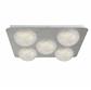 Celestia 5Lt LED Flush Ceiling Light - Silver Leaf & Acrylic