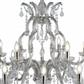 Marie Therese 18Lt Chandelier - Chrome Metal & Clear Crystal