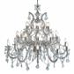 Marie Therese 30Lt Chandelier - Chrome Metal & Clear Crystal
