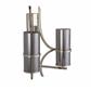 Lux & Belle 2Lt Wall Light - Polished Nickel & Smoked Glass