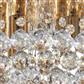 Hanna 4Lt Flush Ceiling Light - Gold & Clear Crystal