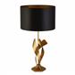 Breeze Table Lamp - Painted Gold with Black Shade, Gold