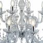 Marie Therese 12Lt Chandelier - Chrome Metal & Clear Acrylic