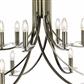Ascona 12Lt Pendant - 
Antique Brass & Clear Glass Sconces