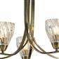 Ascona II 5Lt Semi-Flush - Antique Brass & Twisted Glass