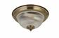 American Diner Flush -Antique Brass & Clear Glass