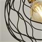 Finesse Pendant with Wave Detail - 
Black & Gold Lampholder