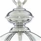 Bevelled Lantern Pendant  - Chrome Metal & Clear Glass