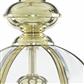 Bevelled Lantern Domed Pendant - Polished Brass & Glass