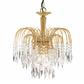 Waterfall 3Lt Ceiling Pendant - Gold & Crystal