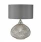Lux & Belle 2Lt Table Lamp - Silver, Chrome & Fabric Shade
