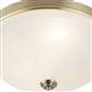 Windsor 2Lt Ceiling Flush - Antique Brass & Alabaster Glass