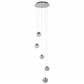 Marbles LED 5Lt Multi - Drop  -  Chrome, Crushed Ice Shade