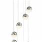 Marbles LED 8Lt Multi - Drop  -  Chrome, Crushed Ice Shade