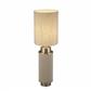 Flask Table Lamp -Natural Hessian with Satin Nickle
